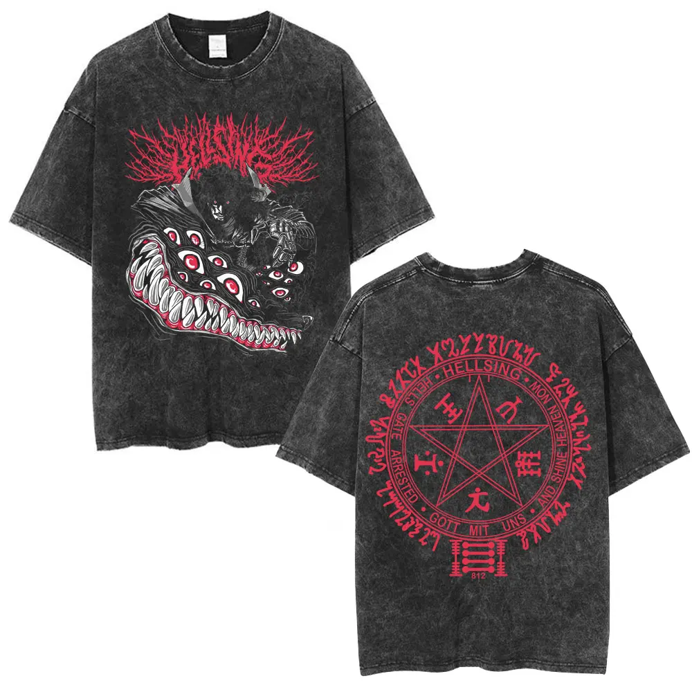 Hellsing Ultimate Emblem Mineral Wash T-shirt