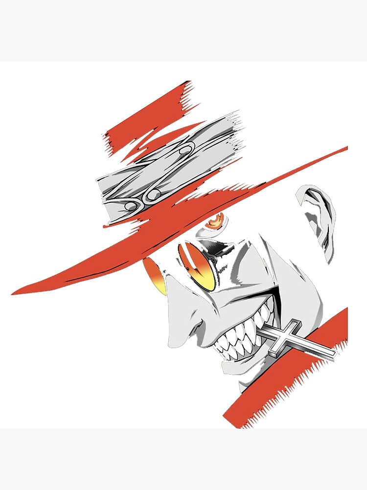 Alucard Menacing Face Closeup Throw Pillow - Image 2