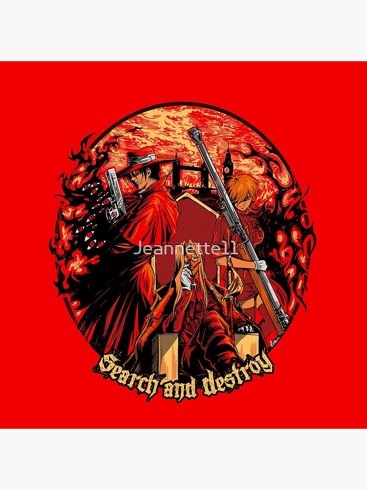 Search And Destroy Gothic Print Throw Pillow - Image 2