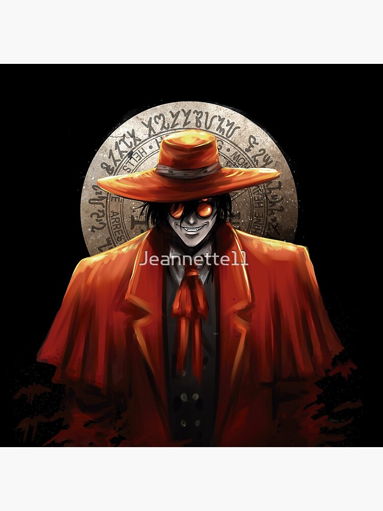 Alucard Black Hat Vampire Throw Pillow - Image 2