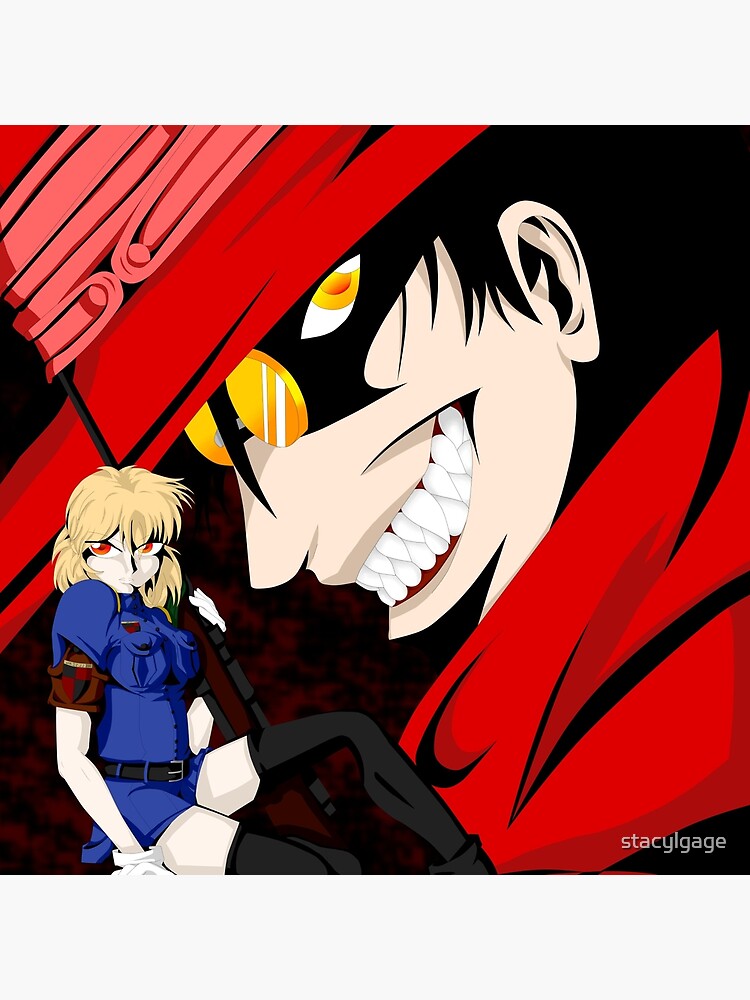 Alucard And Seras Gothic Partners Throw Pillow - Image 2