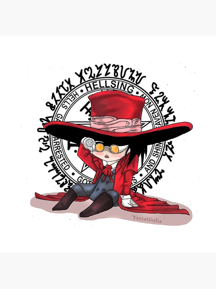 Alucard Sharp Glare Silhouette Throw Pillow - Image 2