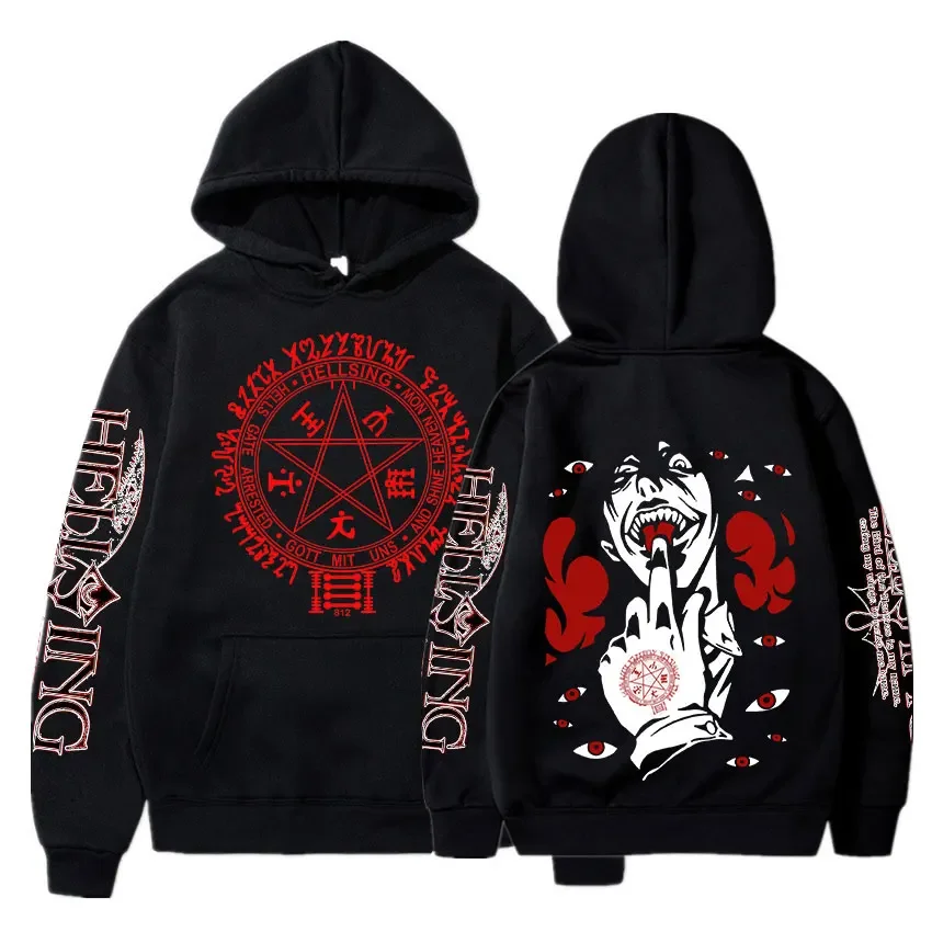 Hellsing Anime Hoodie Unisex Streetwear Pullover