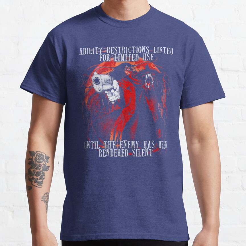 Alucard Shadowed Vampire Form T-shirt - Image 4