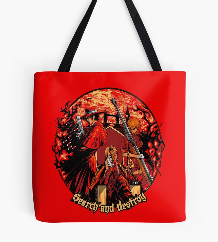 Search And Destroy Gothic Print Tote Bag