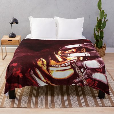 Alucard Ruthless Vampire Hunter Throw Blanket