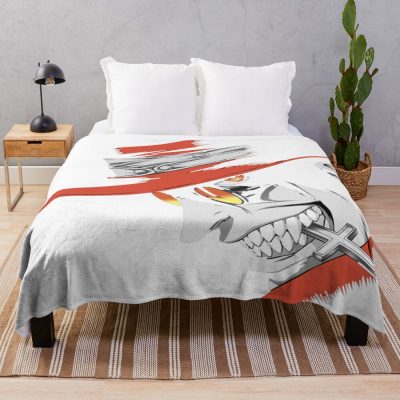 Alucard Menacing Face Closeup Throw Blanket