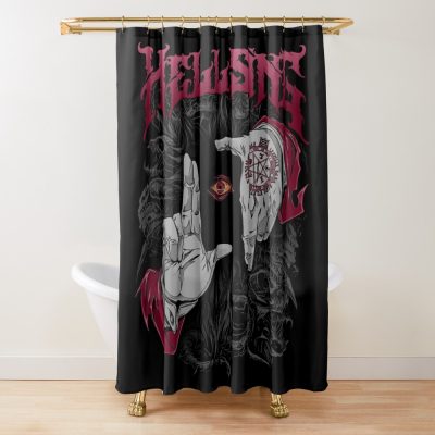 Hellsing Dark Gothic Artwork Shower Curtain