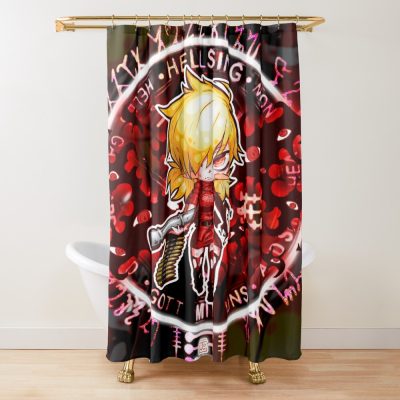 Seras Victoria Vampire Gun Girl Shower Curtain