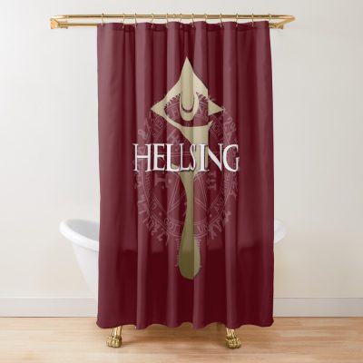 Hellsing Retro Graphic Print Shower Curtain
