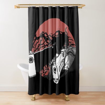 Alucard Monochrome Portrait Shower Curtain