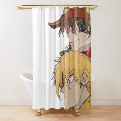 Pip And Seras Romantic Duo Shower Curtain