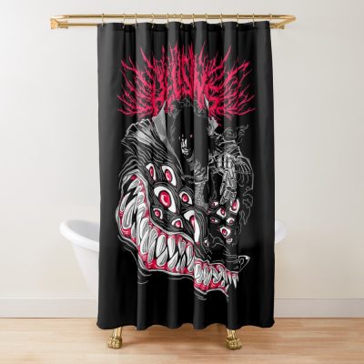 Hellsing Metal-inspired Design Shower Curtain