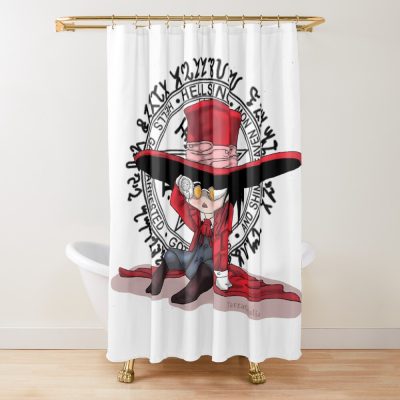 Alucard Sharp Glare Silhouette Shower Curtain