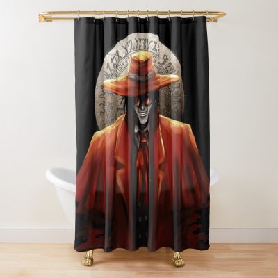 Alucard Black Hat Vampire Shower Curtain
