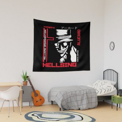 Hellsing Elegant Black Emblem Tapestry
