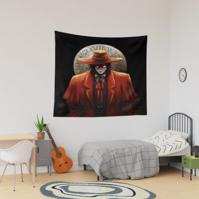 Alucard Black Hat Vampire Tapestry
