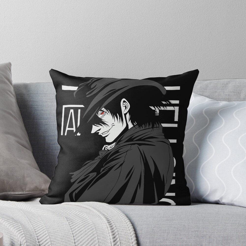 Alucard Fearless Battle Pose Throw Pillow