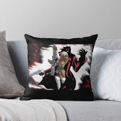 Alucard And Seras Fierce Duo Throw Pillow