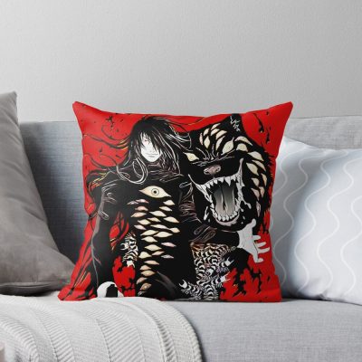 Alucard Vampire Dogs Scene Throw Pillow