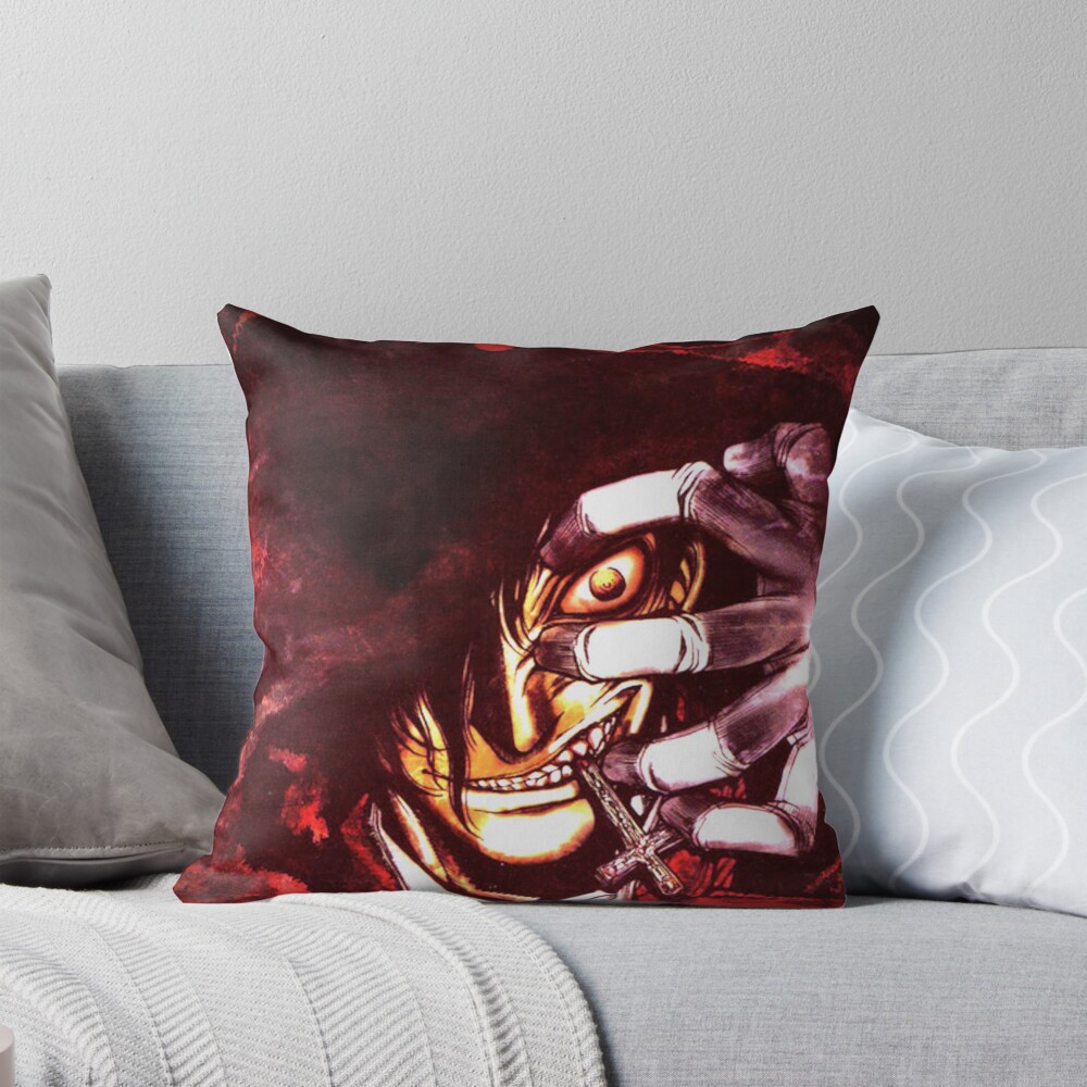 Alucard Ruthless Vampire Hunter Throw Pillow