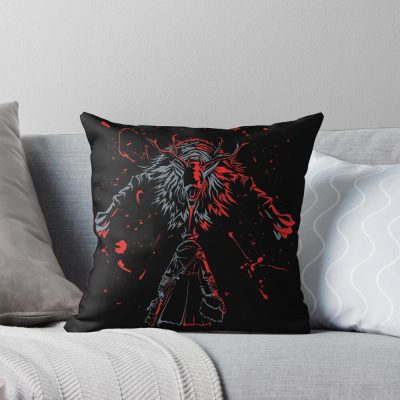 Vicar Amelia Bloodborne Gothic Design Throw Pillow